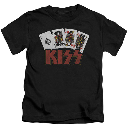 KISS Cards Juvenile Kids Youth T Shirt Black