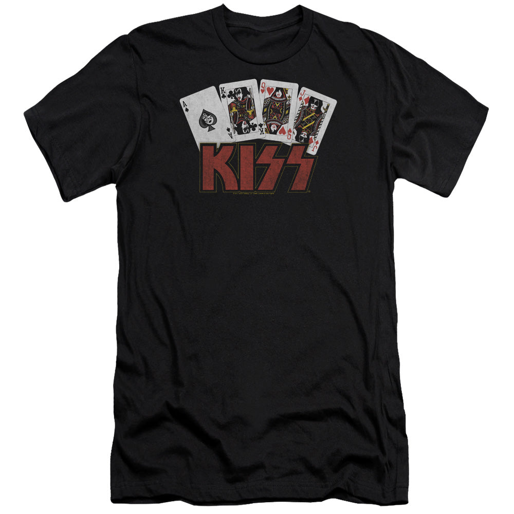 KISS Cards Premium Bella Canvas Slim Fit Mens T Shirt Black