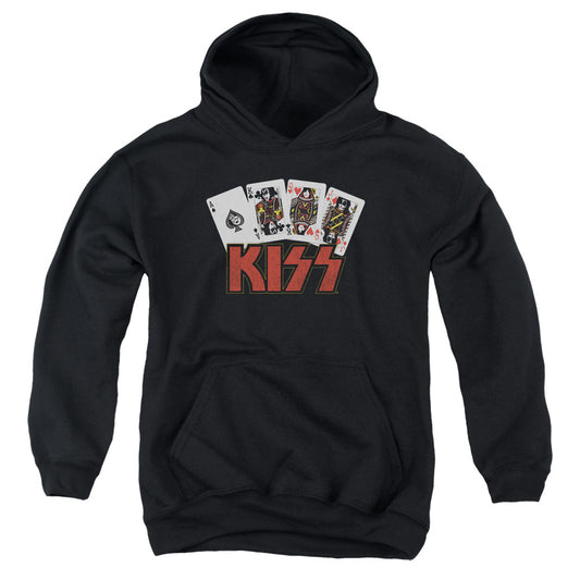 KISS Cards Kids Youth Hoodie Black