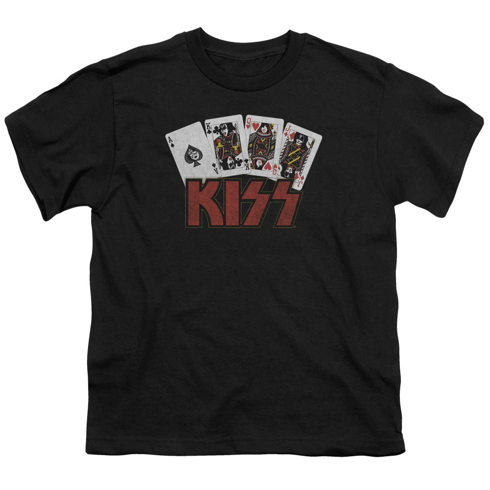 KISS Cards Kids Youth T Shirt Black