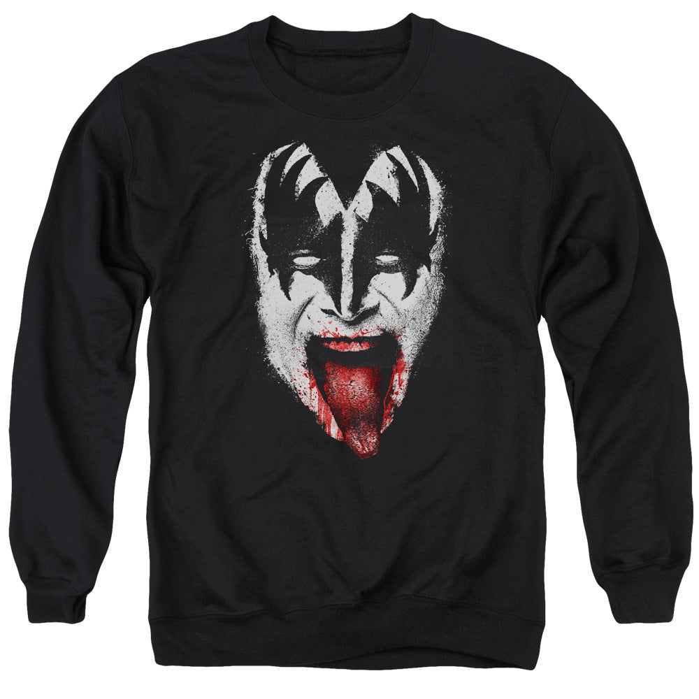 KISS Demon Face Mens Crewneck Sweatshirt Black