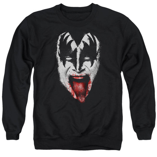 KISS Demon Face Mens Crewneck Sweatshirt Black