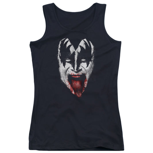 KISS Demon Face Womens Tank Top Shirt Black