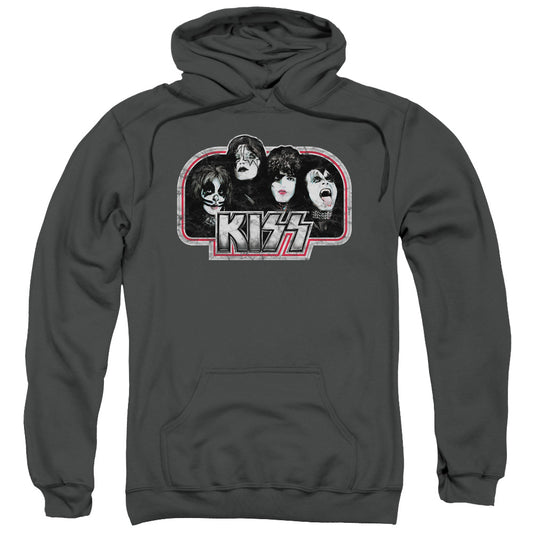 KISS Throwback Mens Hoodie Charcoal