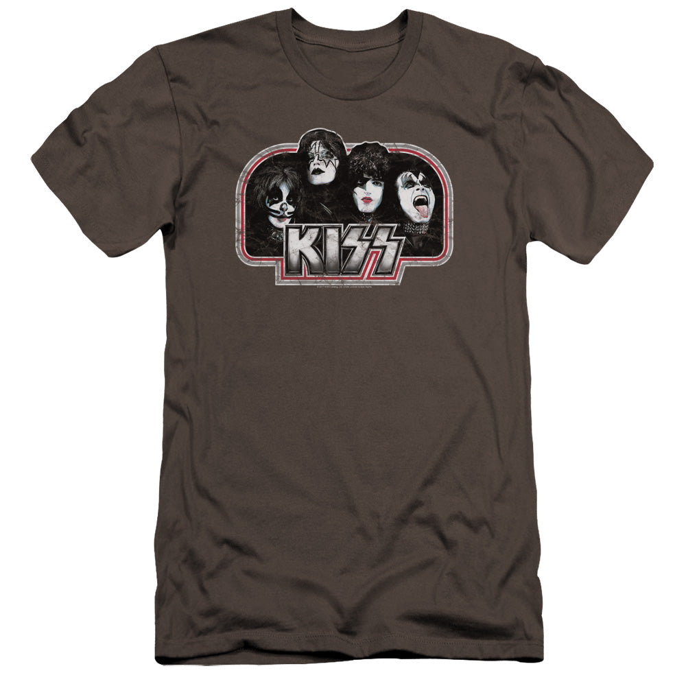 KISS Throwback Premium Bella Canvas Slim Fit Mens T Shirt Charcoal