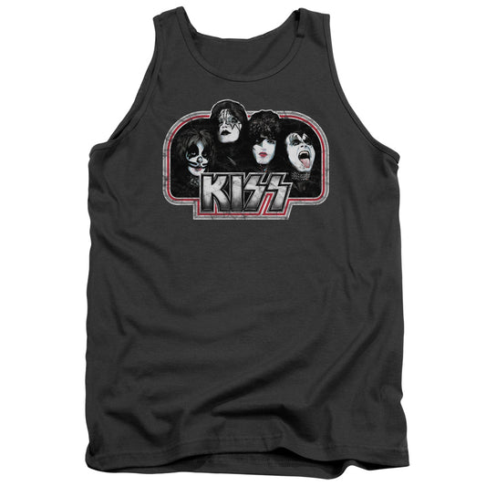 KISS Throwback Mens Tank Top Shirt Charcoal