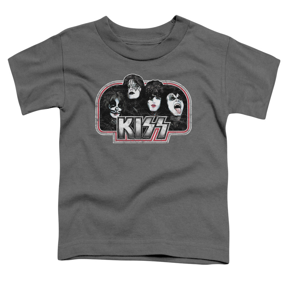 KISS Throwback Toddler Kids Youth T Shirt Charcoal