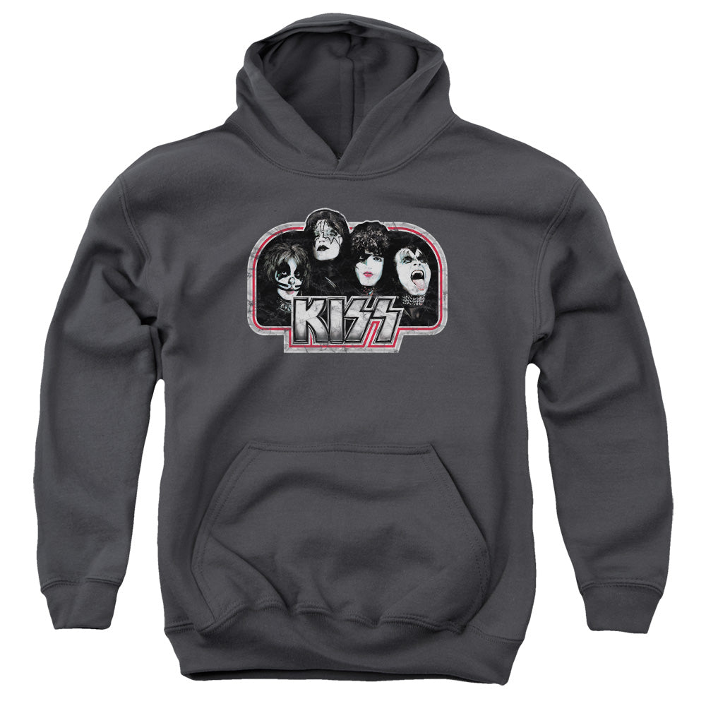 KISS Throwback Kids Youth Hoodie Charcoal