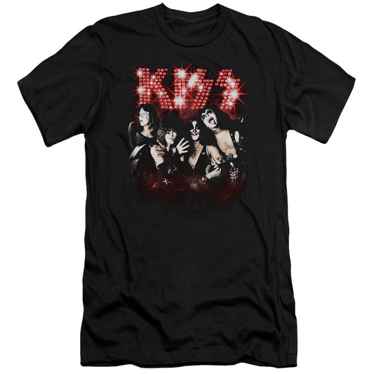 KISS Smoke and Mirrors Premium Bella Canvas Slim Fit Mens T Shirt Black