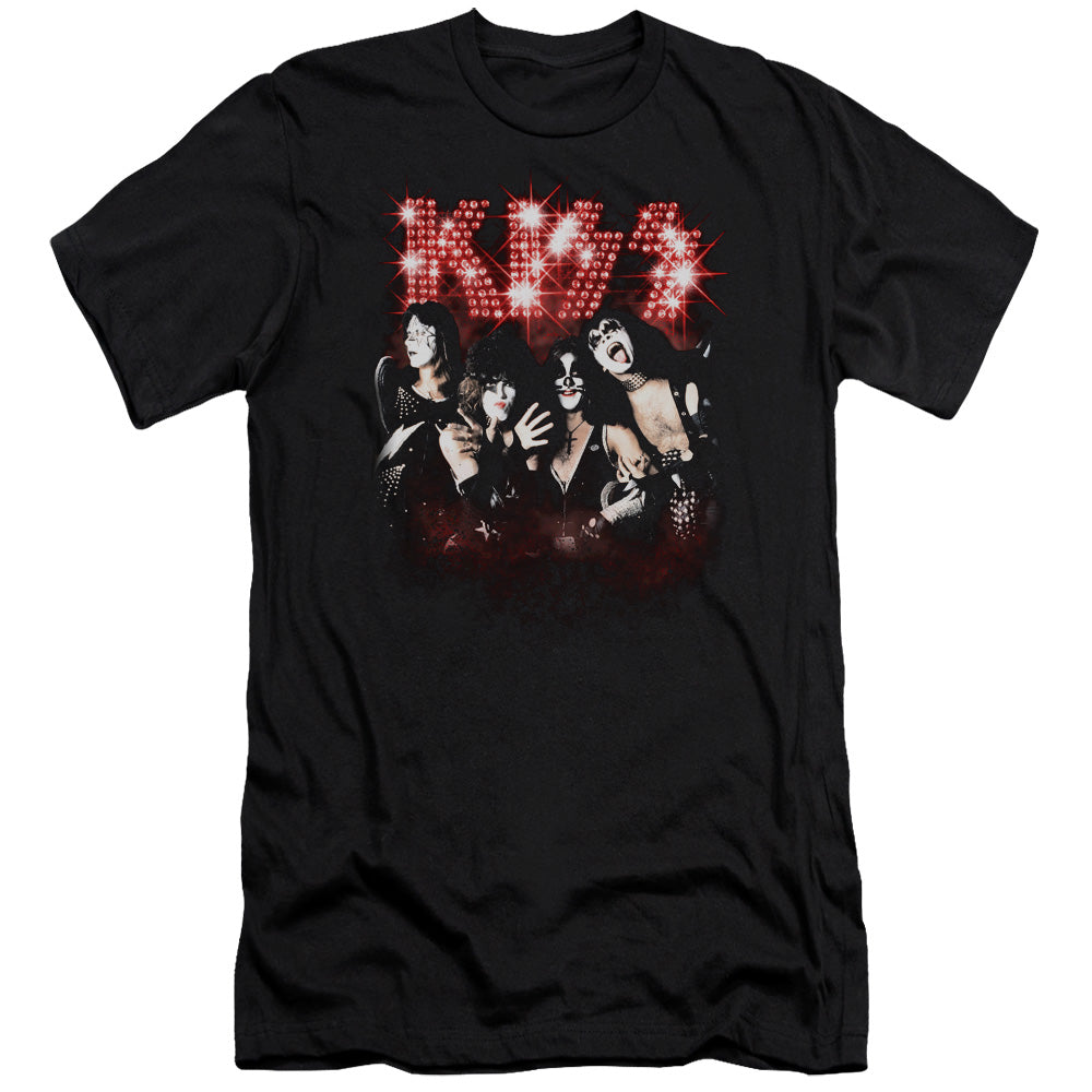 KISS Smoke and Mirrors Slim Fit Mens T Shirt Black