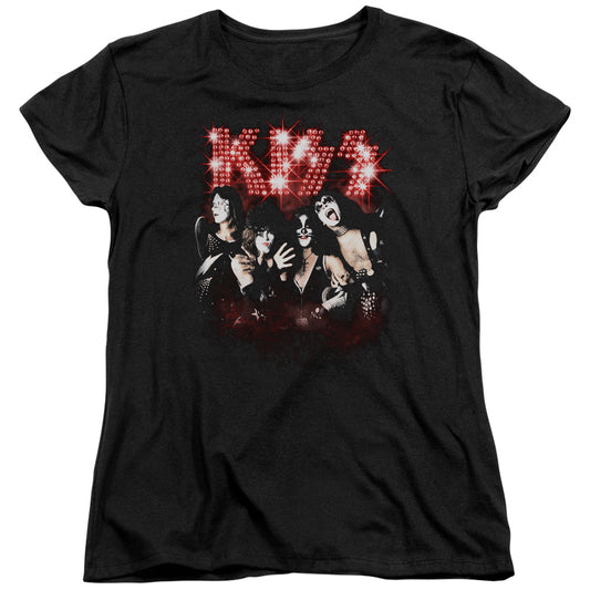 KISS Smoke and Mirrors Womens T Shirt Black