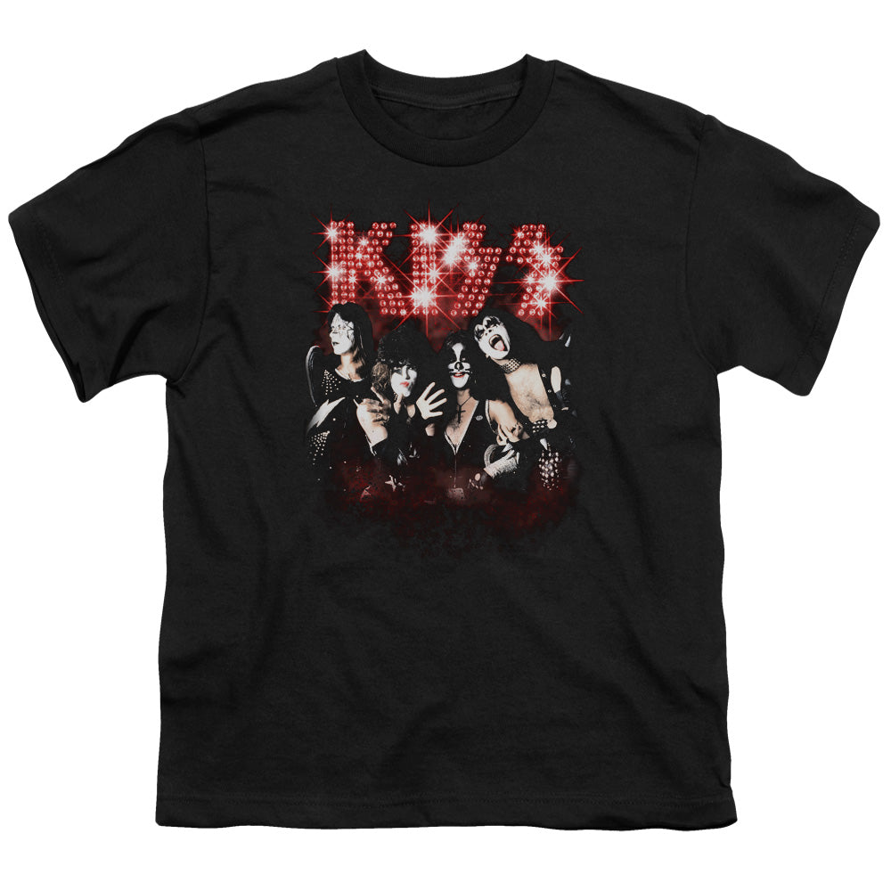 KISS Smoke and Mirrors Kids Youth T Shirt Black