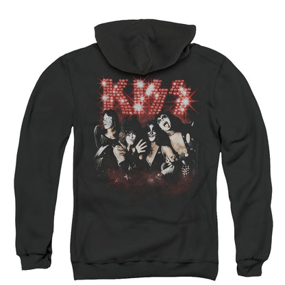 KISS Smoke and Mirrors Back Print Zipper Mens Hoodie Black