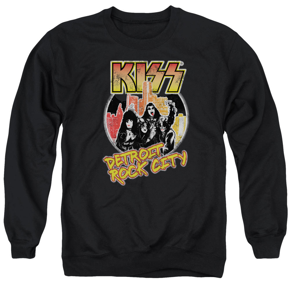 KISS Detroit Rock City Mens Crewneck Sweatshirt Black