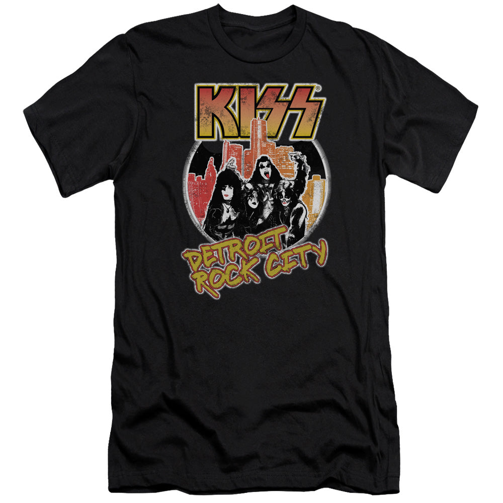 KISS Detroit Rock City Premium Bella Canvas Slim Fit Mens T Shirt Black