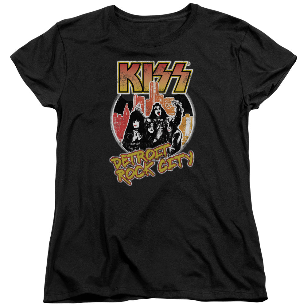 KISS Detroit Rock City Womens T Shirt Black