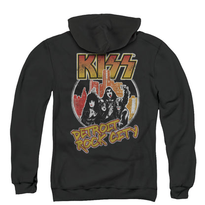 KISS Detroit Rock City Back Print Zipper Mens Hoodie Black