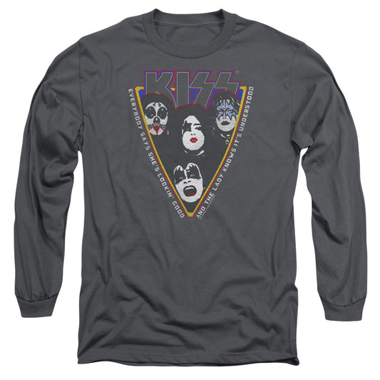 KISS Strutter Mens Long Sleeve Shirt Charcoal