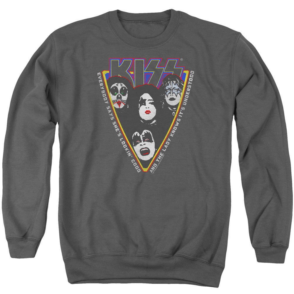 KISS Strutter Mens Crewneck Sweatshirt Charcoal