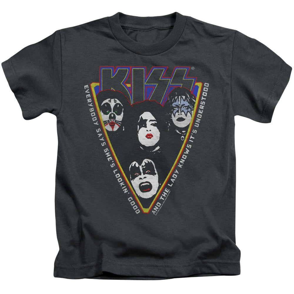 KISS Strutter Juvenile Kids Youth T Shirt Charcoal