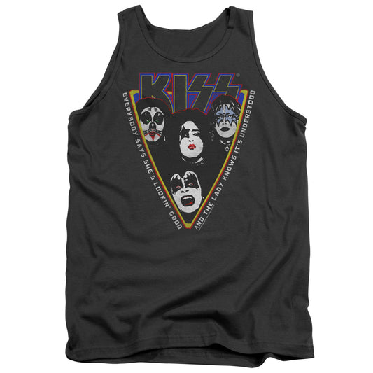 KISS Strutter Mens Tank Top Shirt Charcoal