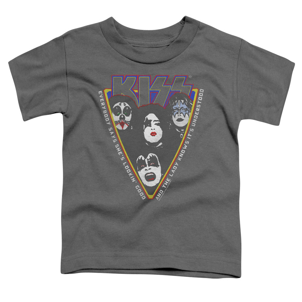 KISS Strutter Toddler Kids Youth T Shirt Charcoal