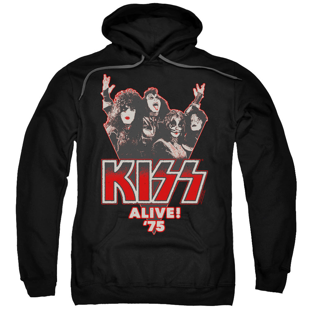 KISS Alive 75 Mens Hoodie Black