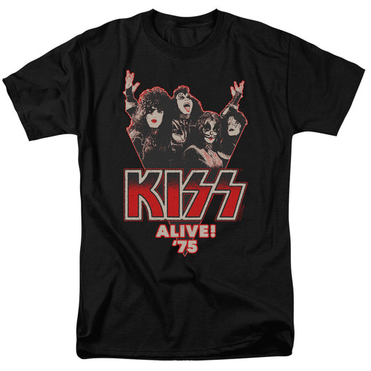 KISS Alive 75 Mens T Shirt Black