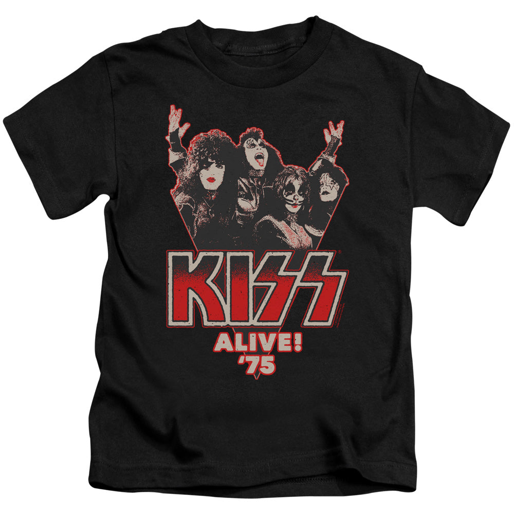 KISS Alive 75 Juvenile Kids Youth T Shirt Black