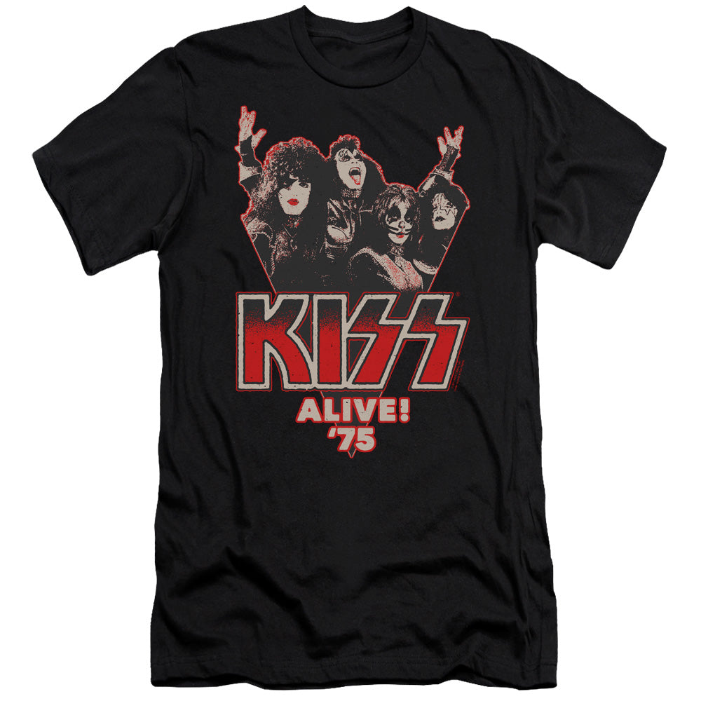 KISS Alive 75 Premium Bella Canvas Slim Fit Mens T Shirt Black