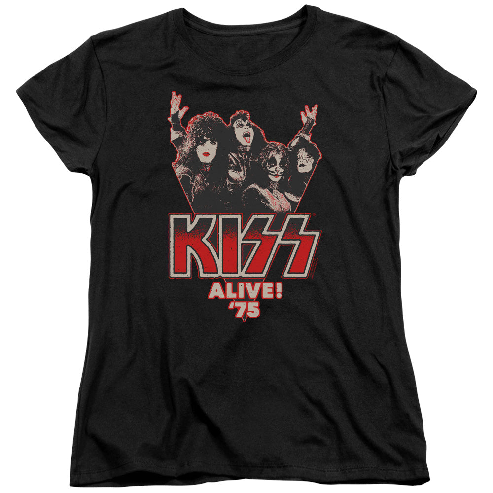 KISS Alive 75 Womens T Shirt Black