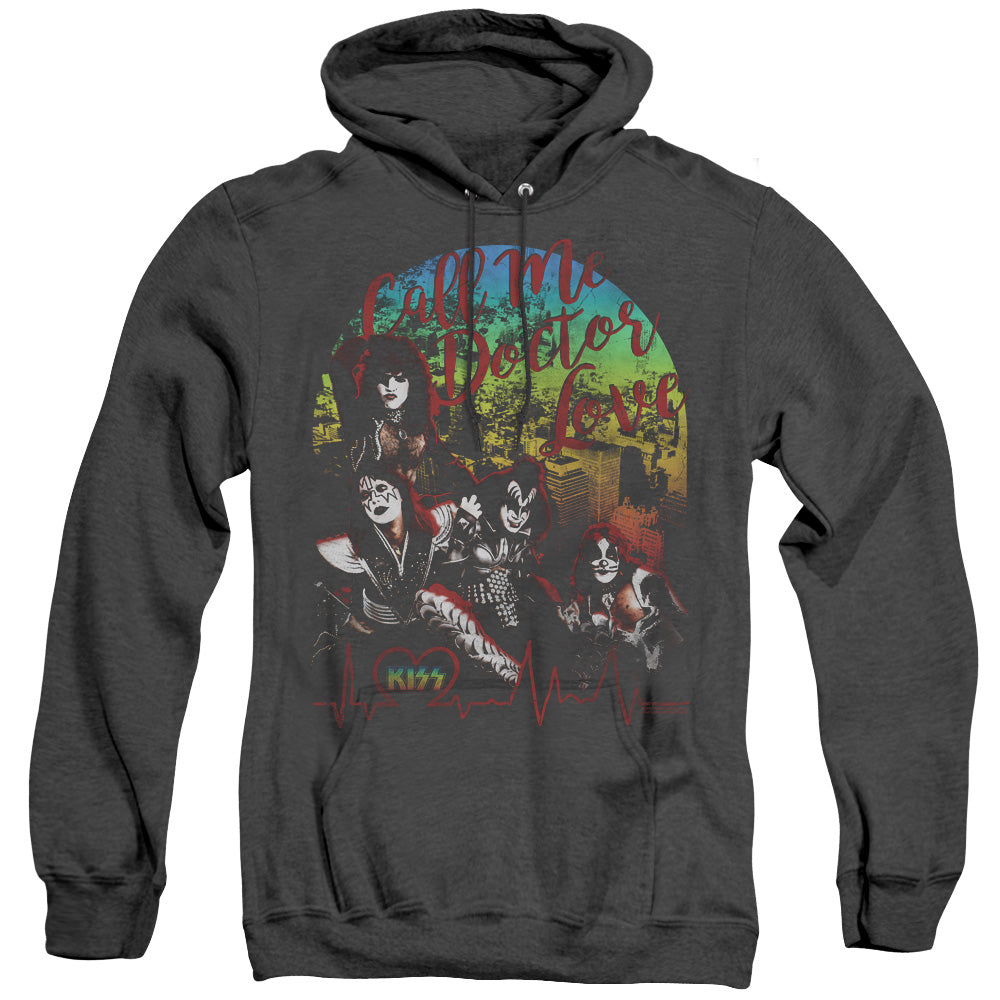 KISS Doctor Love Heather Mens Hoodie Black