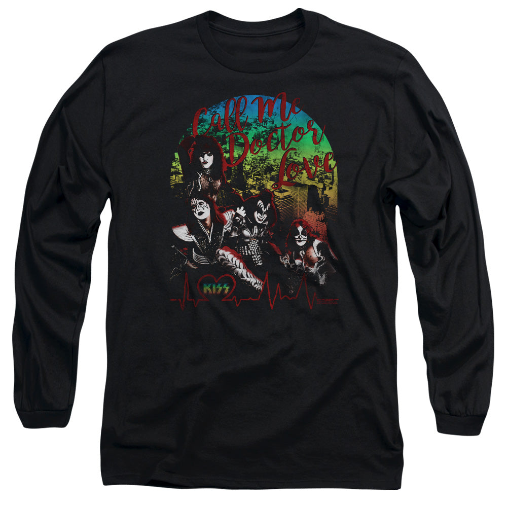 KISS Doctor Love Mens Long Sleeve Shirt Black