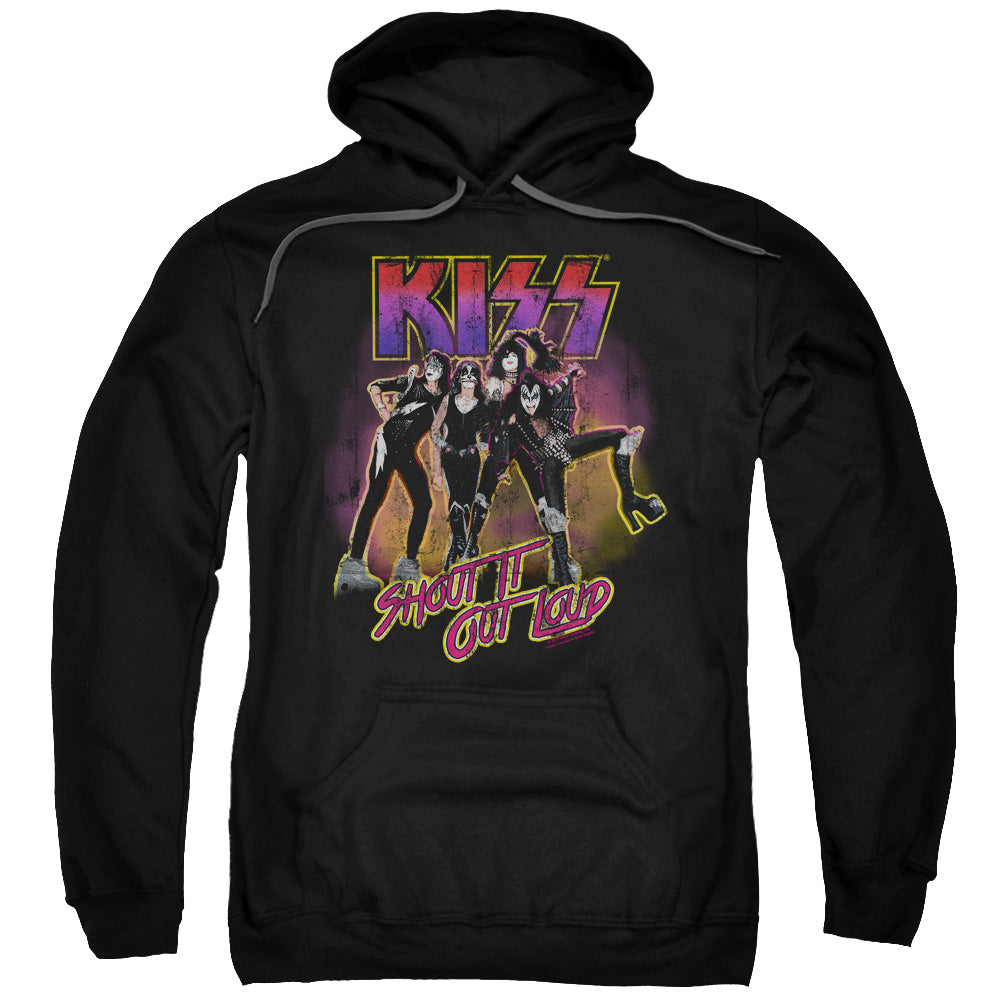 KISS Shout It Out Loud Mens Hoodie Black