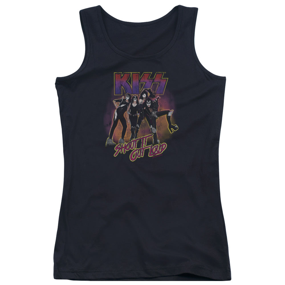 KISS Shout It Out Loud Womens Tank Top Shirt Black