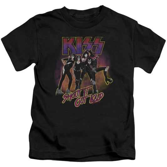 KISS Shout It Out Loud Juvenile Kids Youth T Shirt Black