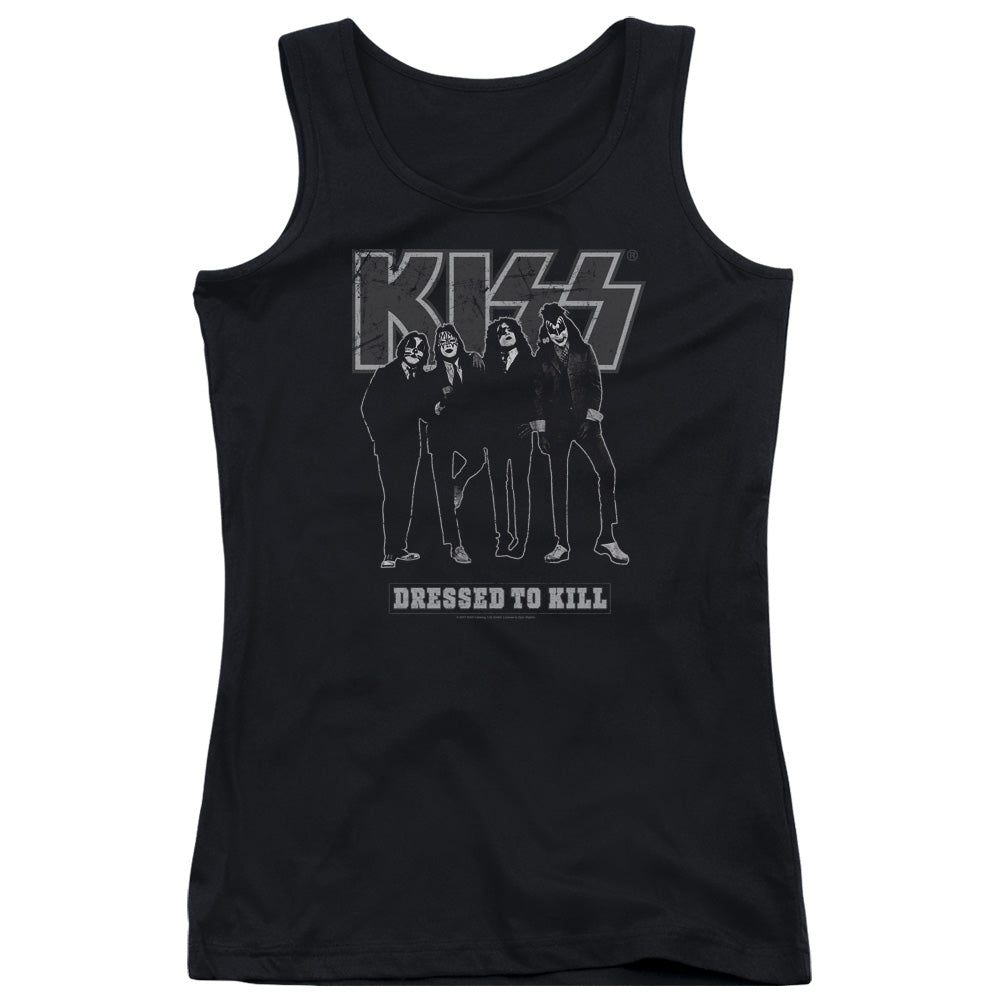 KISS Dressed To Kill Womens Tank Top Shirt Black