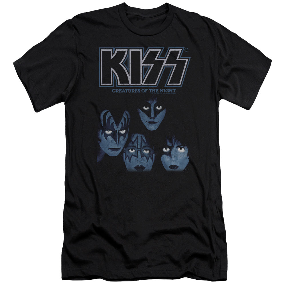 KISS Creatures Of The Night Premium Bella Canvas Slim Fit Mens T Shirt Black