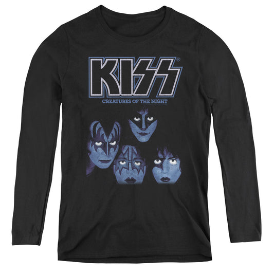 KISS Creatures Of The Night Womens Long Sleeve Shirt Black