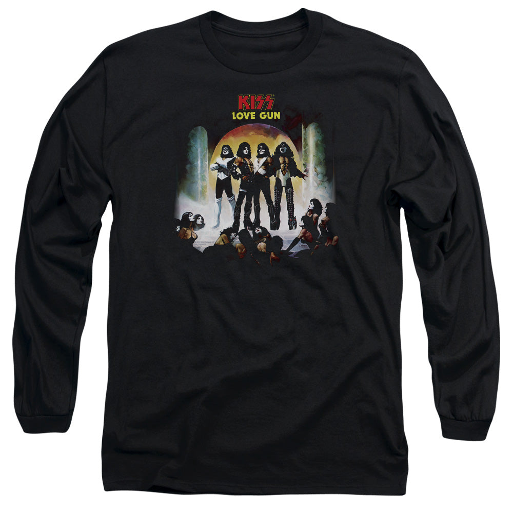 KISS Lover Gun Cover Mens Long Sleeve Shirt Black