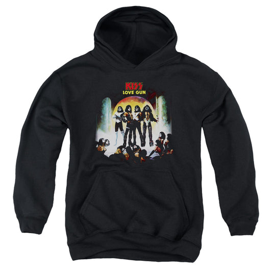 KISS Lover Gun Cover Kids Youth Hoodie Black