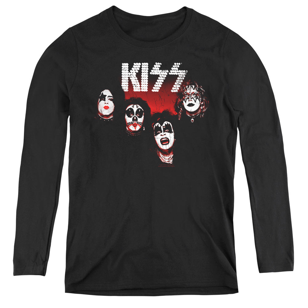 KISS 1974 Womens Long Sleeve Shirt Black