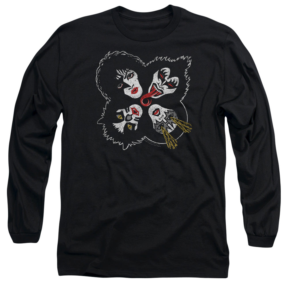 KISS Rock and Roll Heads Mens Long Sleeve Shirt Black