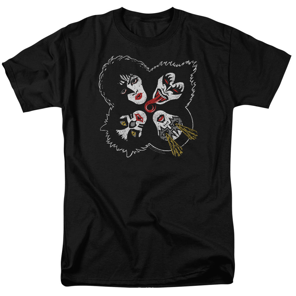 KISS Rock and Roll Heads Mens T Shirt Black