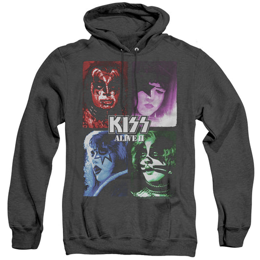 KISS Alive II Heather Mens Hoodie Black