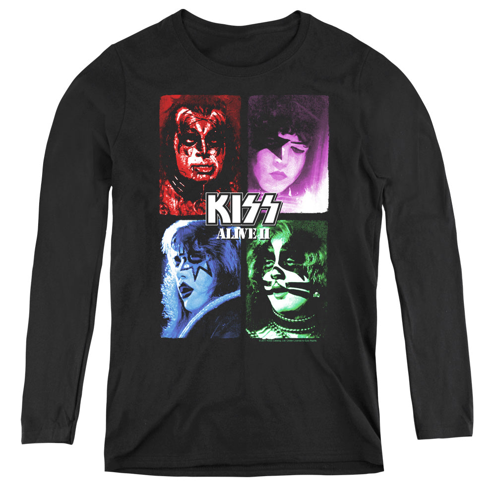 KISS Alive II Womens Long Sleeve Shirt Black