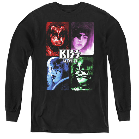 KISS Alive II Long Sleeve Kids Youth T Shirt Black