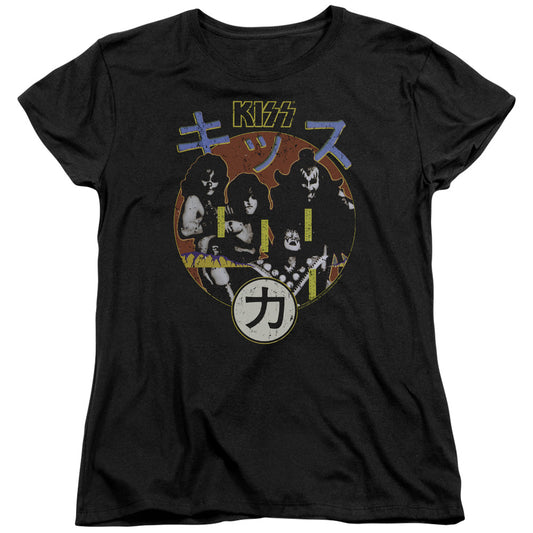 KISS Hotter Cover Womens T Shirt Black