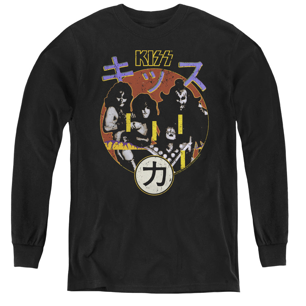 KISS Hotter Cover Long Sleeve Kids Youth T Shirt Black