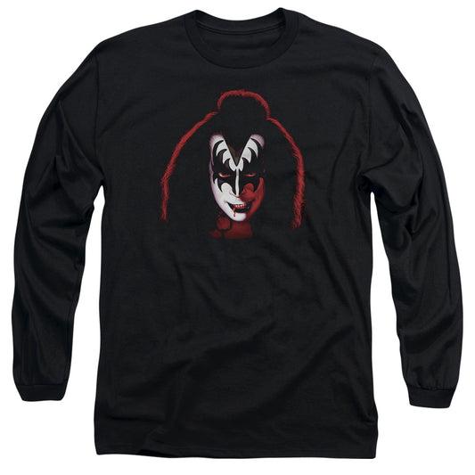 KISS Gene Simmons Cover Mens Long Sleeve Shirt Black